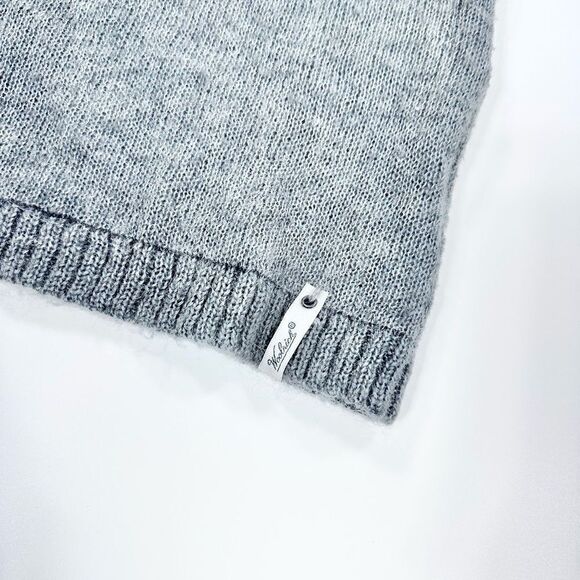 Woolrich winking owl print frost grey wool crew neck sweater S - Picture 6 of 11